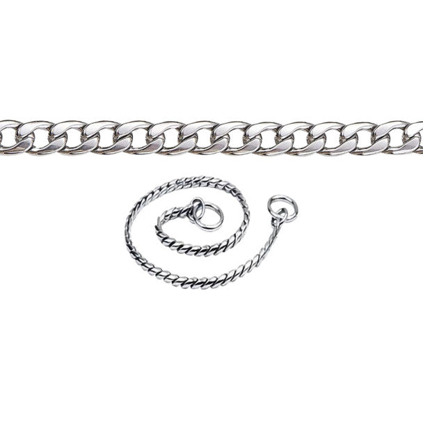 Champagne - Flat Link Snake Show Chain - Chrome