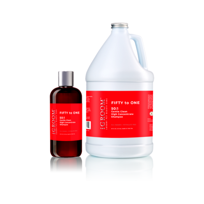 iGROOM - Fifty to One (50:1) Gentle Clean High Concentrate Shampoo (2 sizes) ...