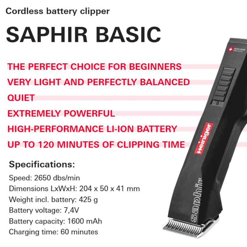 Heiniger Saphir Basic Clipper - Single Battery (154100)