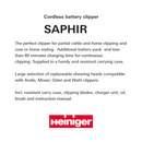 Heiniger Saphir Cordless Clipper - Double Battery (154400)