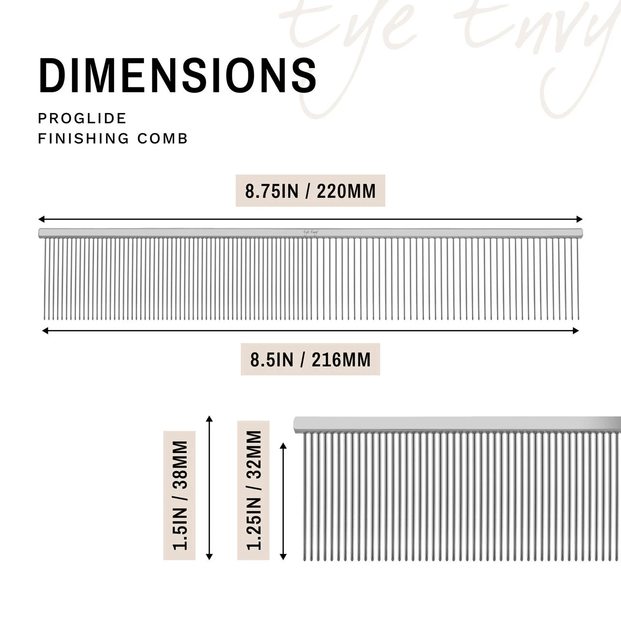 Eye Envy - Pro-Glide  Finishing Comb 8.75