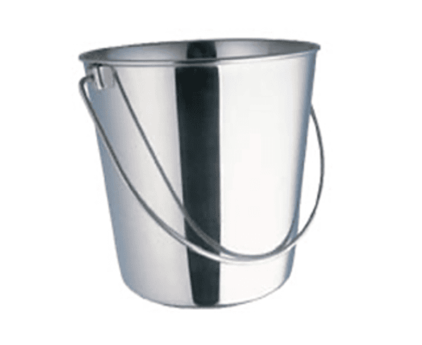 Round Stainless Steel Pail - No Hooks (4 Sizes) ...