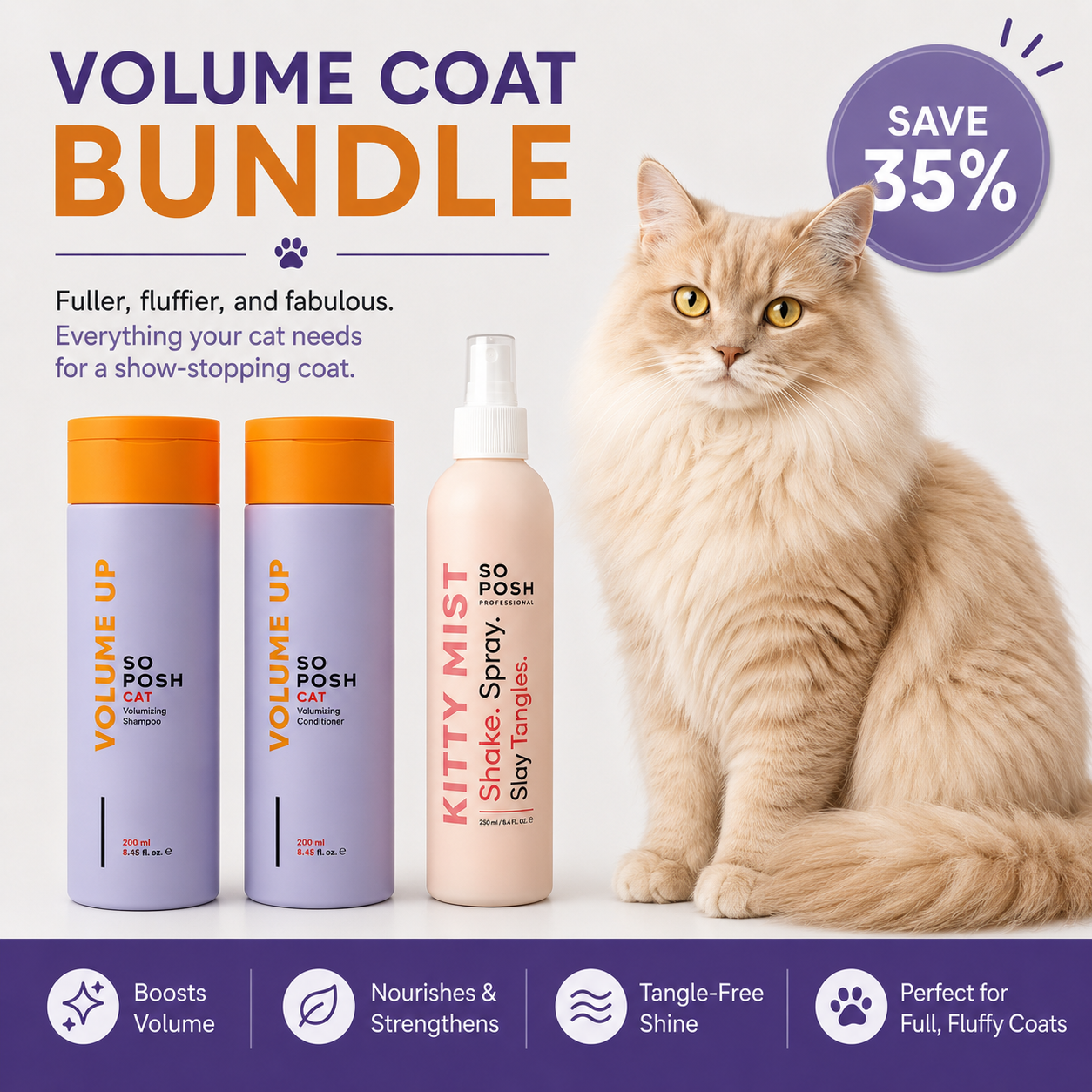 So Posh Volume Up - Volume Coat Bundle for Cats