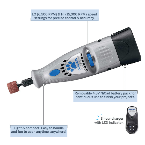 Dremel 7300 PT 4.8V Cordless Pet Nail Grinder