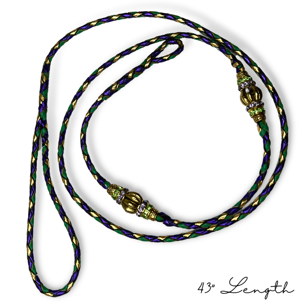 Kangaroo Leather Beaded Show Lead