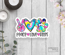 Expression Design Co - Peace Love Dogs  Vinyl Sticker