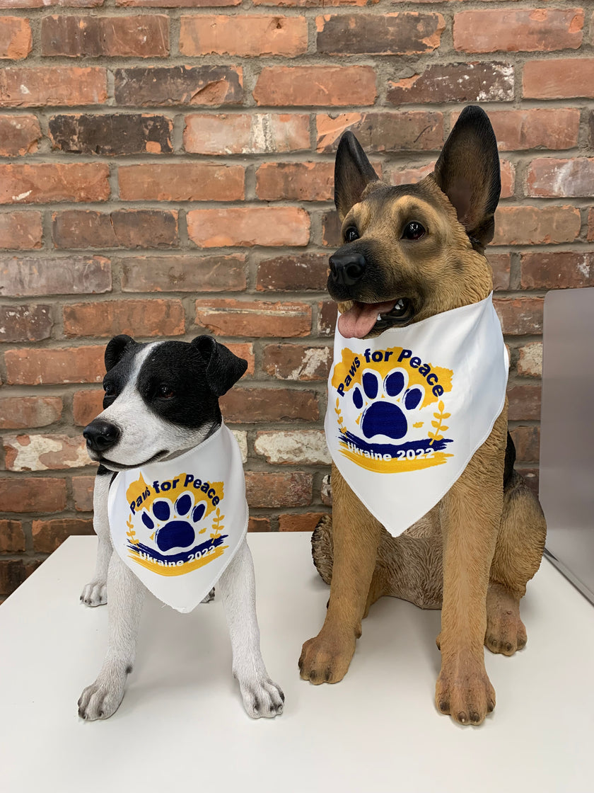 Paws for Peace in Ukraine Dog Bandana