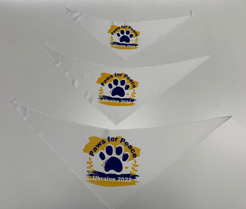 Paws for Peace in Ukraine Dog Bandana