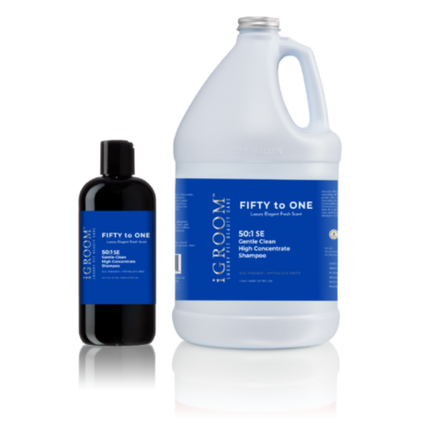 iGROOM - Fifty to One (50:1) SE - Gentle Clean High Concentrate Shampoo (2 sizes) ...