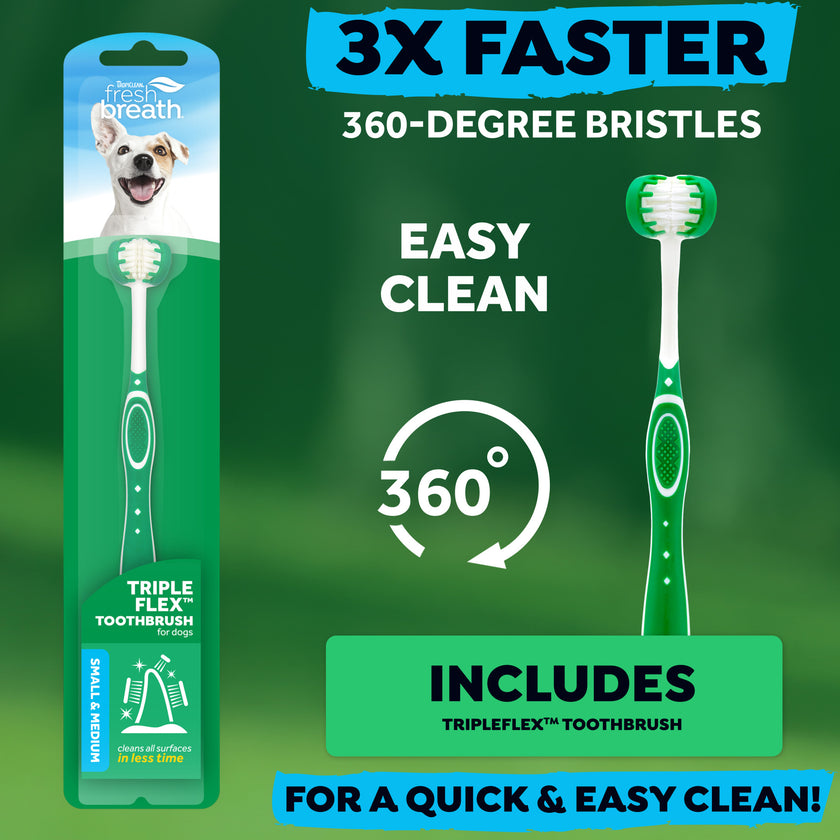 Tripleflex Toothbrush for Dogs (2 sizes)