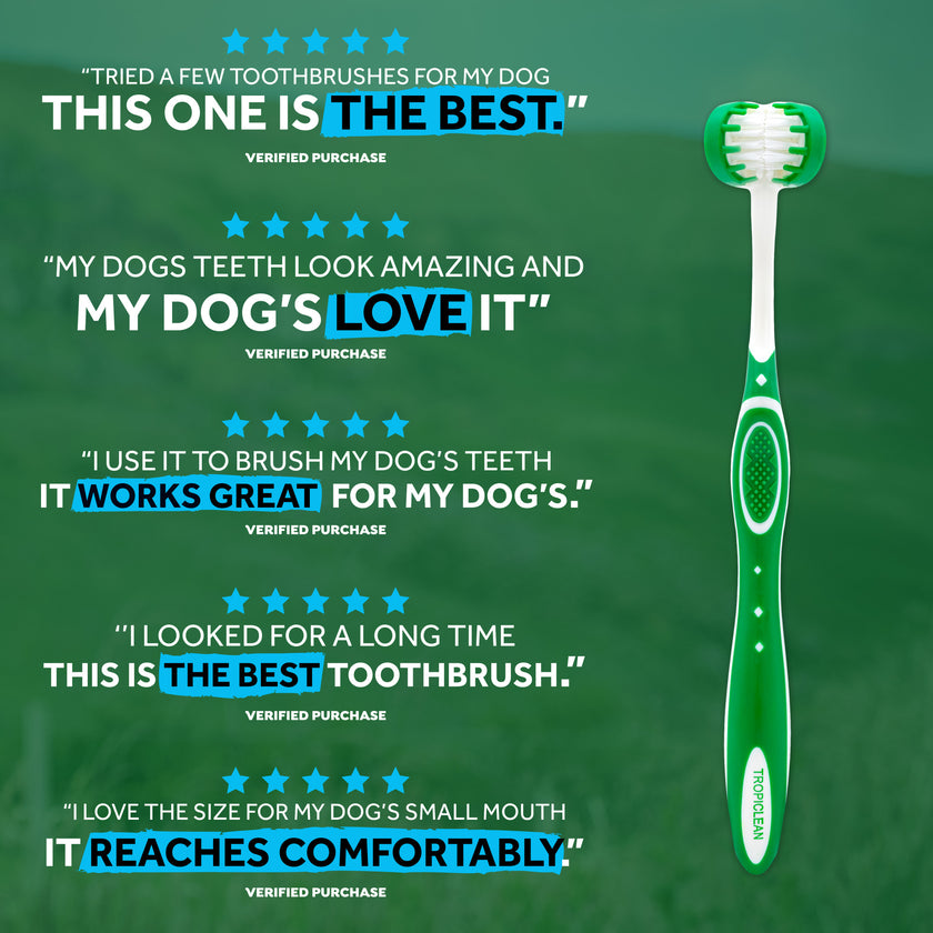 Tripleflex Toothbrush for Dogs (2 sizes)