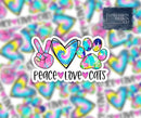 Expression Design Co - Peace Love Cats  Vinyl Sticker