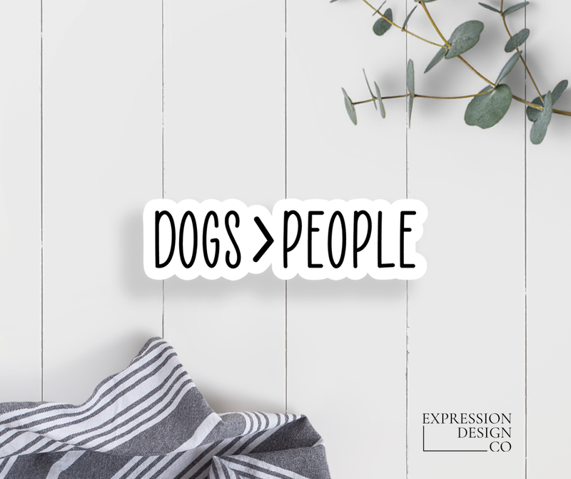 Expression Design Co - Dogs > People  Vinyl Sticker